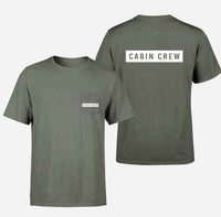 Thumbnail for Cabin Crew Text Designed Pocket T-Shirts