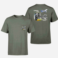 Thumbnail for Airbus A380 & GP7000 Engine Designed Pocket T-Shirts