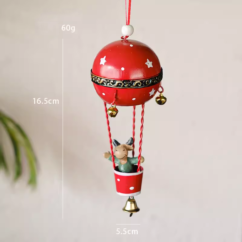 Hot Air Balloon Santa Claus Snowman&Reindeer Claus  for Christmas Tree (2) Didiseaon Ornaments