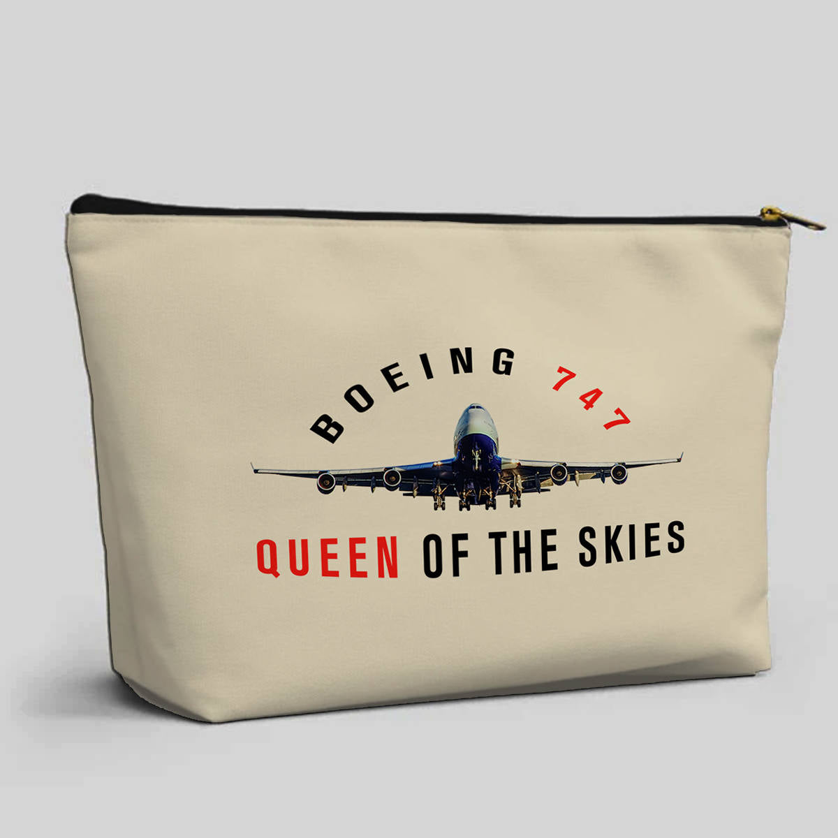 Boeing 747 Queen of the Skies Designed Zipper Pouch