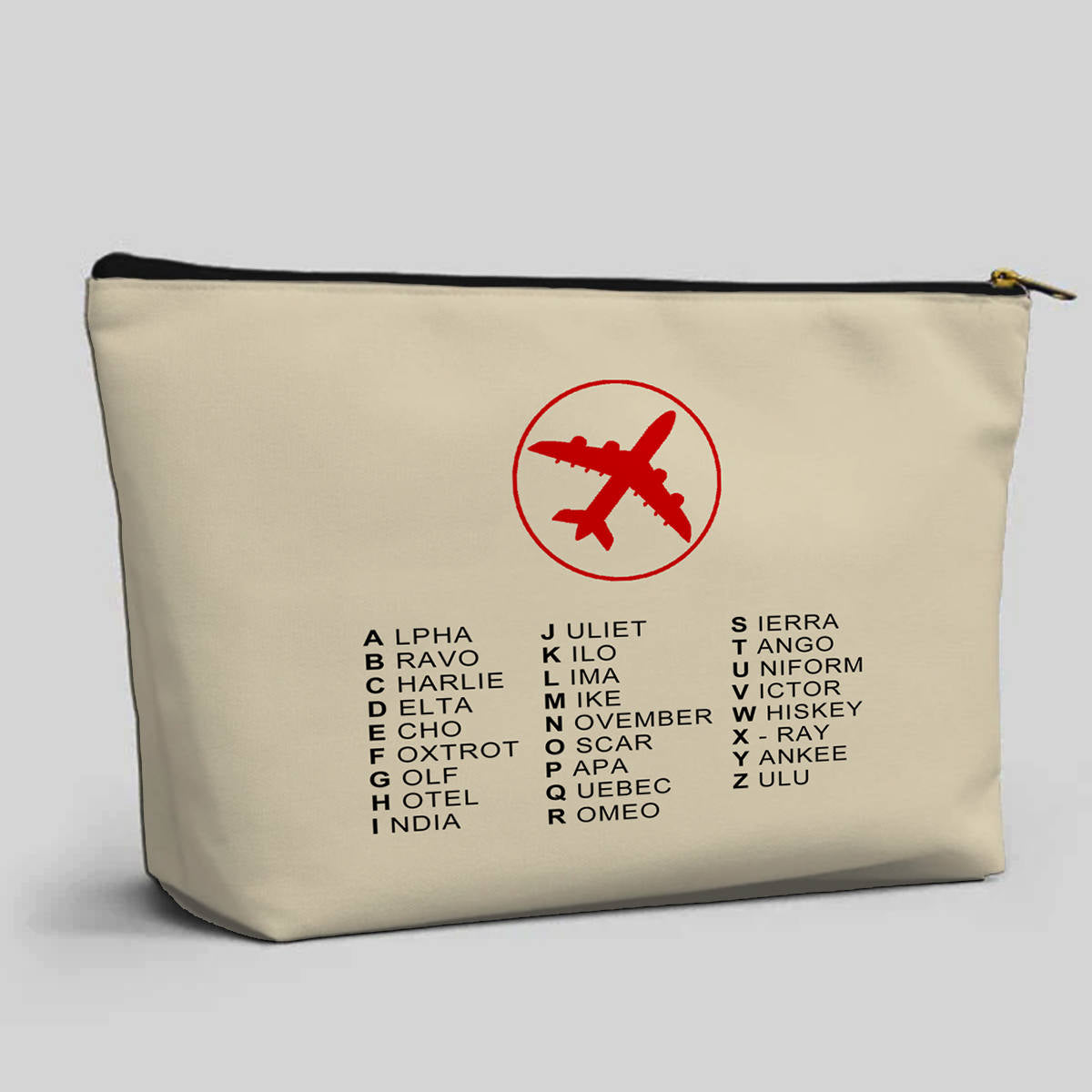 Aviation Alphabet 2 Designed Zipper Pouch