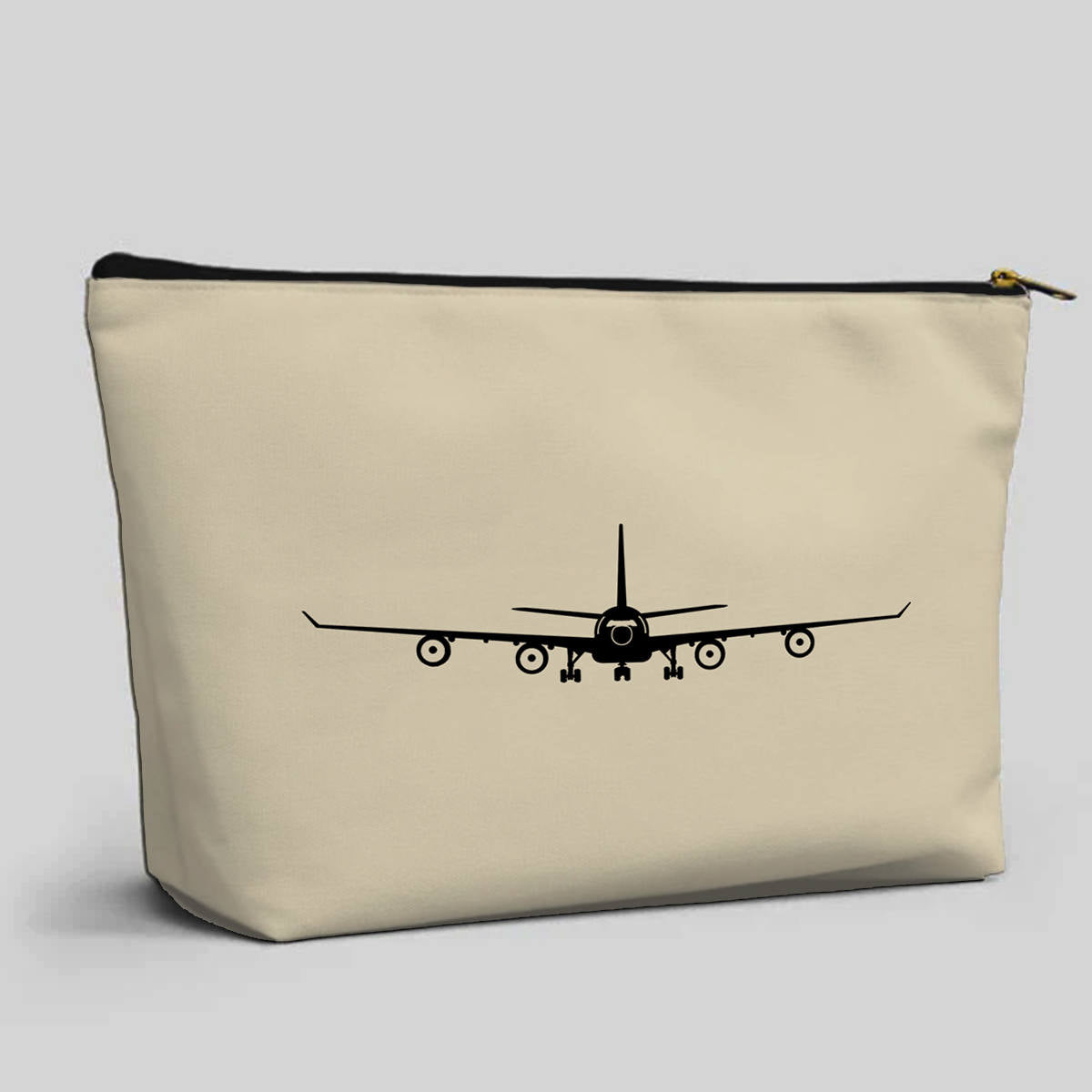 Airbus A340 Silhouette Designed Zipper Pouch