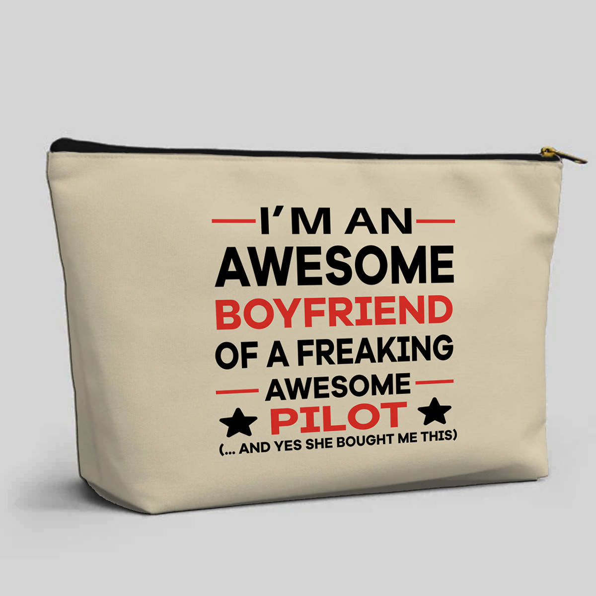 I am an Awesome Boyfriend Designed Zipper Pouch