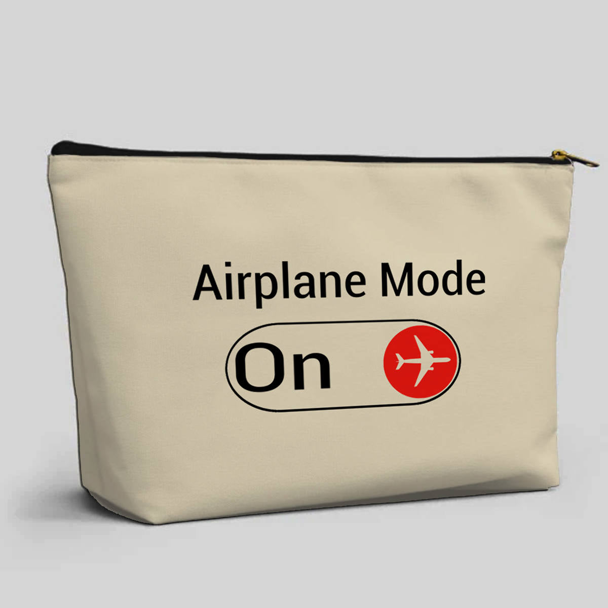 Airplane Mode On Designed Zipper Pouch