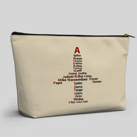 Thumbnail for Airplane Shape Aviation Alphabet Designed Zipper Pouch