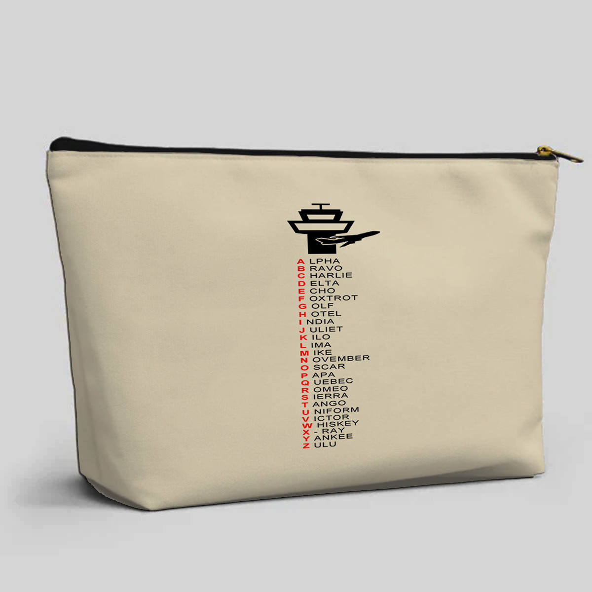 Aviation Alphabet Designed Zipper Pouch