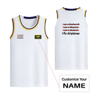 Thumbnail for I Fix Airplanes Designed Basketball Style Sports Tank Tops