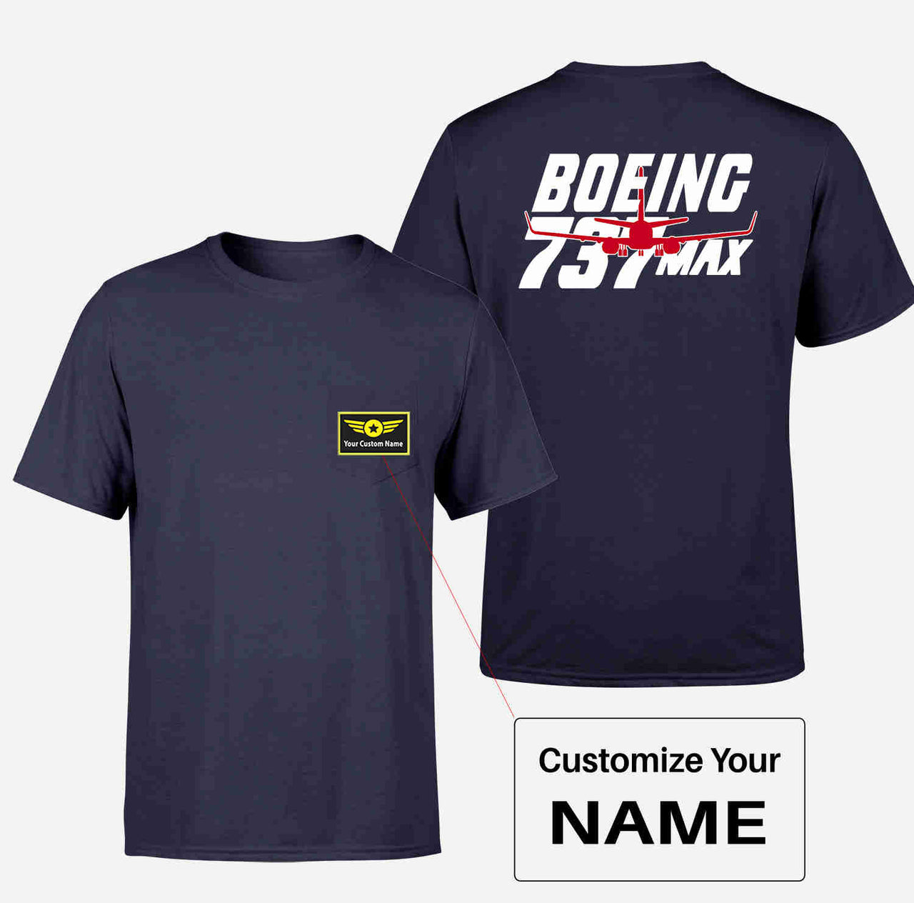 Amazing 737 Max Designed Pocket T-Shirts