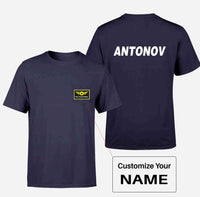 Thumbnail for Antonov & Text Designed Pocket T-Shirts