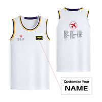 Thumbnail for Aviation Alphabet 2 Designed Basketball Style Sports Tank Tops