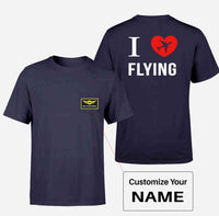 Thumbnail for I Love Flying Designed Pocket T-Shirts