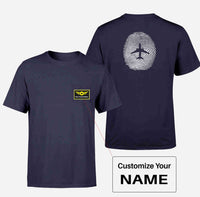 Thumbnail for Aviation Finger Print Designed Pocket T-Shirts