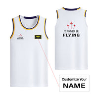 Thumbnail for I'D Rather Be Flying Designed Basketball Style Sports Tank Tops