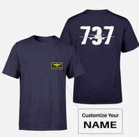 Thumbnail for Boeing 737 Designed Designed Pocket T-Shirts