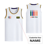 Thumbnail for Colourful Cabin Crew Designed Basketball Style Sports Tank Tops