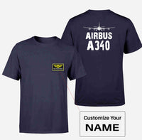 Thumbnail for Airbus A340 & Plane Designed Pocket T-Shirts