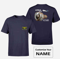 Thumbnail for Airbus A320 & V2500 Engine Designed Pocket T-Shirts