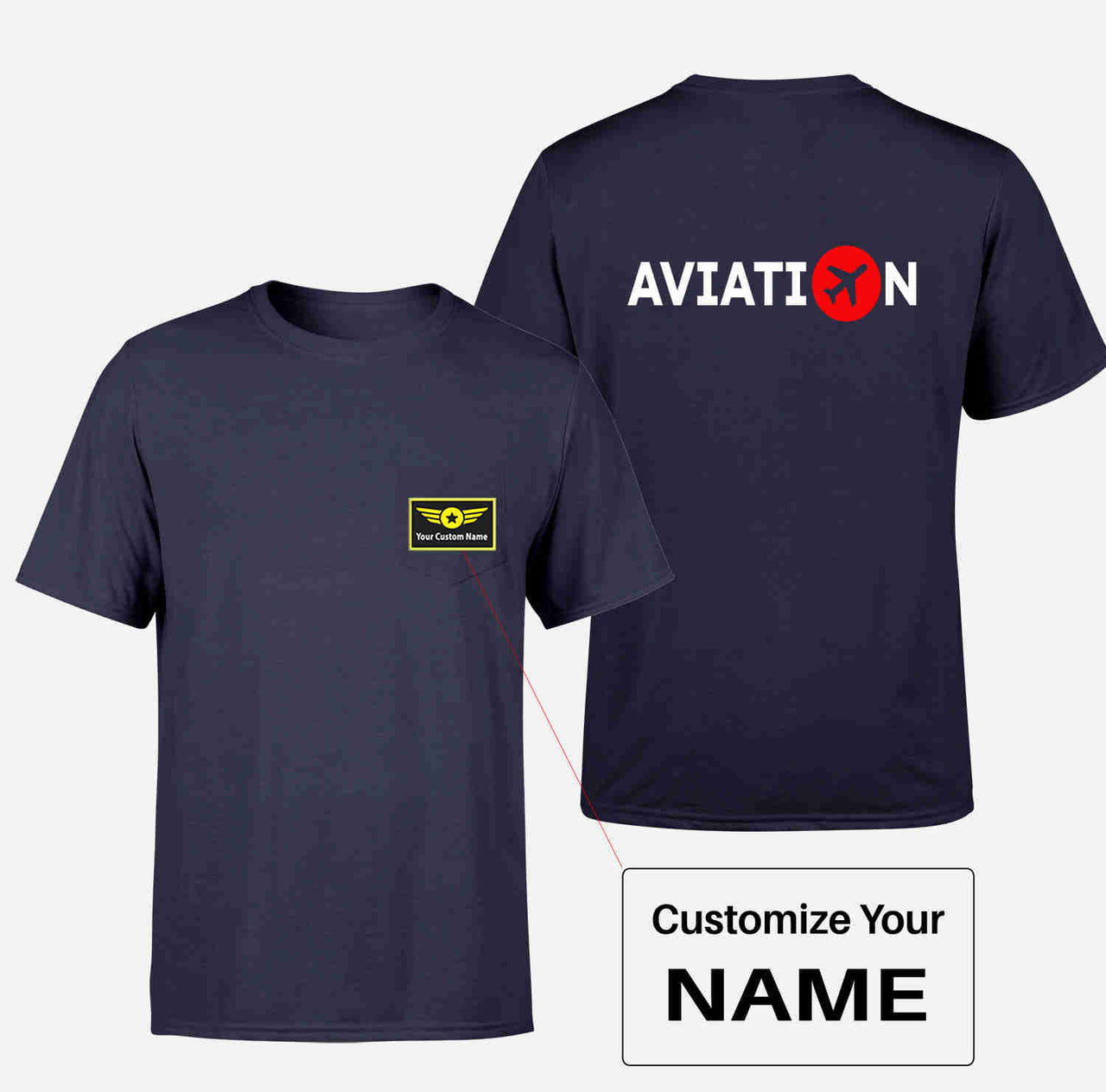 Aviation Designed Pocket T-Shirts