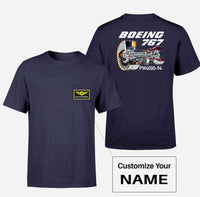 Thumbnail for Boeing 767 Engine (PW4000-94) Designed Pocket T-Shirts