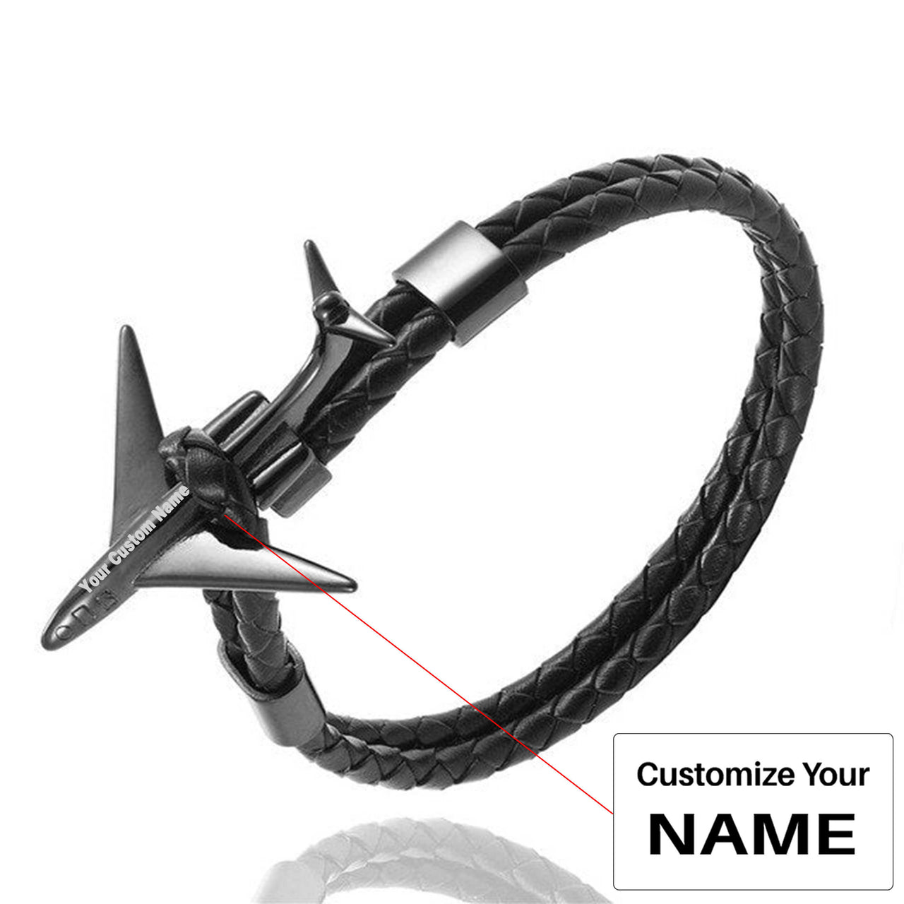 Super Cool Airplane Designed Leather Bracelets