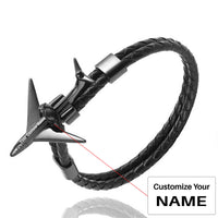 Thumbnail for Super Cool Airplane Designed Leather Bracelets