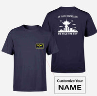 Thumbnail for Air Traffic Controllers - We Rule The Sky Designed Pocket T-Shirts