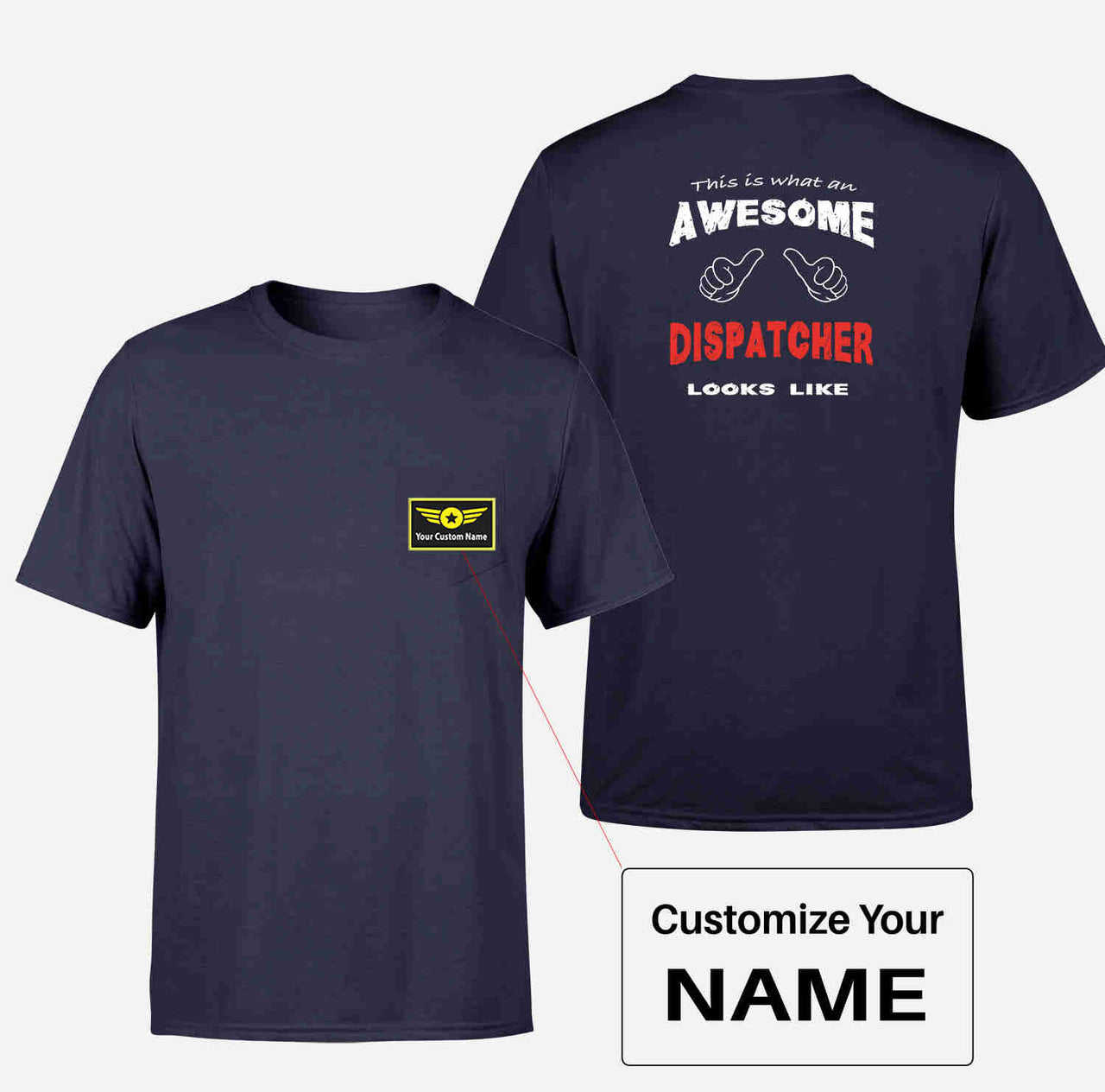 Dispatcher Designed Pocket T-Shirts