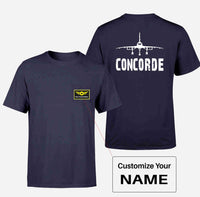 Thumbnail for Concorde & Plane Designed Pocket T-Shirts