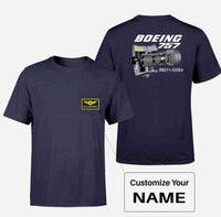 Thumbnail for Boeing 757 & Rolls Royce Engine (RB211) Designed Pocket T-Shirts