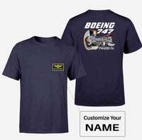 Thumbnail for Boeing 747 & PW4000-94 Engine Designed Pocket T-Shirts