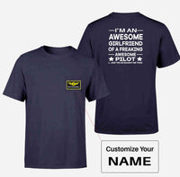 Thumbnail for I am an Awesome Girlfriend Designed Pocket T-Shirts