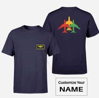 Thumbnail for Colourful 3 Airplanes Designed Pocket T-Shirts