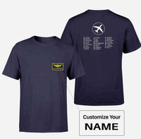 Thumbnail for Aviation Alphabet 2 Designed Pocket T-Shirts