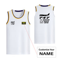 Thumbnail for Boeing 747 - Queen of the Skies (2) Designed Basketball Style Sports Tank Tops