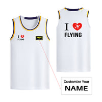 Thumbnail for I Love Flying Designed Basketball Style Sports Tank Tops