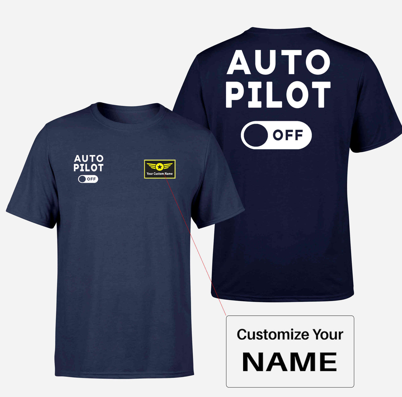 Auto Pilot Off Double-Side T-Shirts