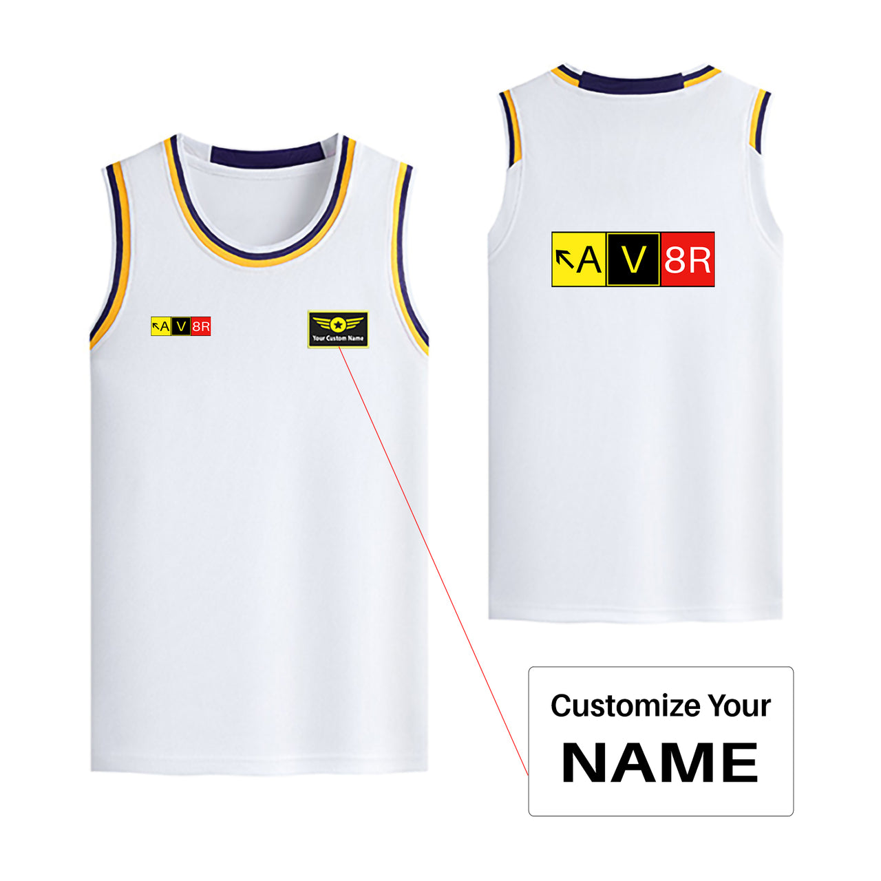 AV8R Designed Basketball Style Sports Tank Tops