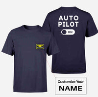 Thumbnail for Auto Pilot ON Designed Pocket T-Shirts