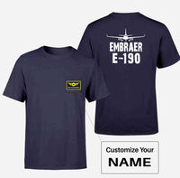 Thumbnail for Embraer E-190 & Plane Designed Pocket T-Shirts