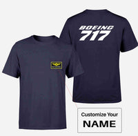 Thumbnail for Boeing 717 & Text Designed Pocket T-Shirts