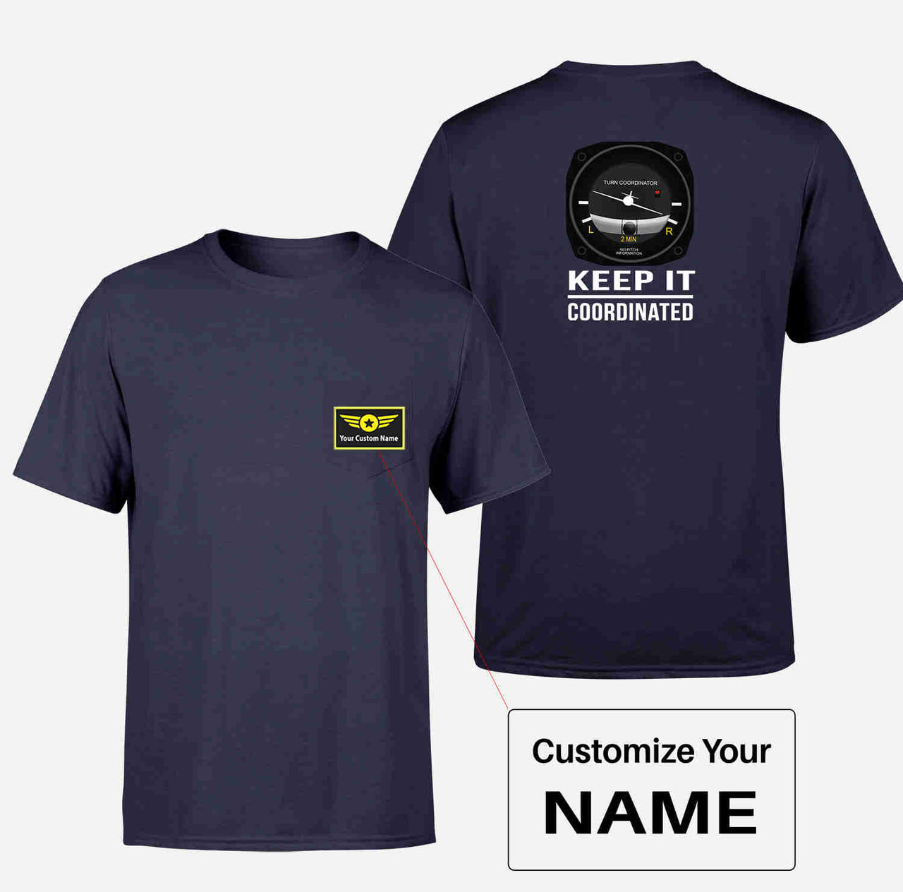 Keep It Coordinated Designed Pocket T-Shirts