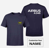 Thumbnail for Airbus A340 & Text Designed Pocket T-Shirts