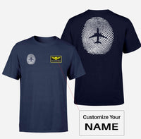 Thumbnail for Aviation Finger Print Double-Side T-Shirts