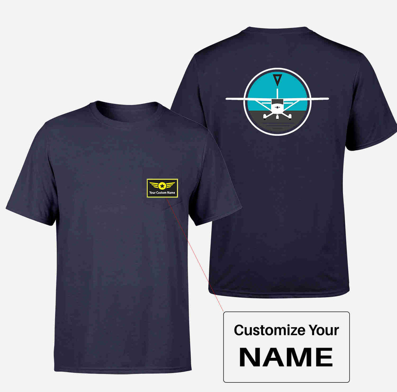 Cessna & Gyro Designed Pocket T-Shirts