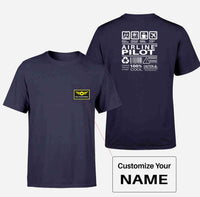 Thumbnail for Airline Pilot Label Designed Pocket T-Shirts