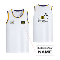 Thumbnail for I Like Aviation Designed Basketball Style Sports Tank Tops