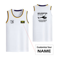 Thumbnail for Helicopter [Noun] Designed Basketball Style Sports Tank Tops