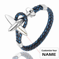 Thumbnail for Small Airplane Designed Leather Bracelets