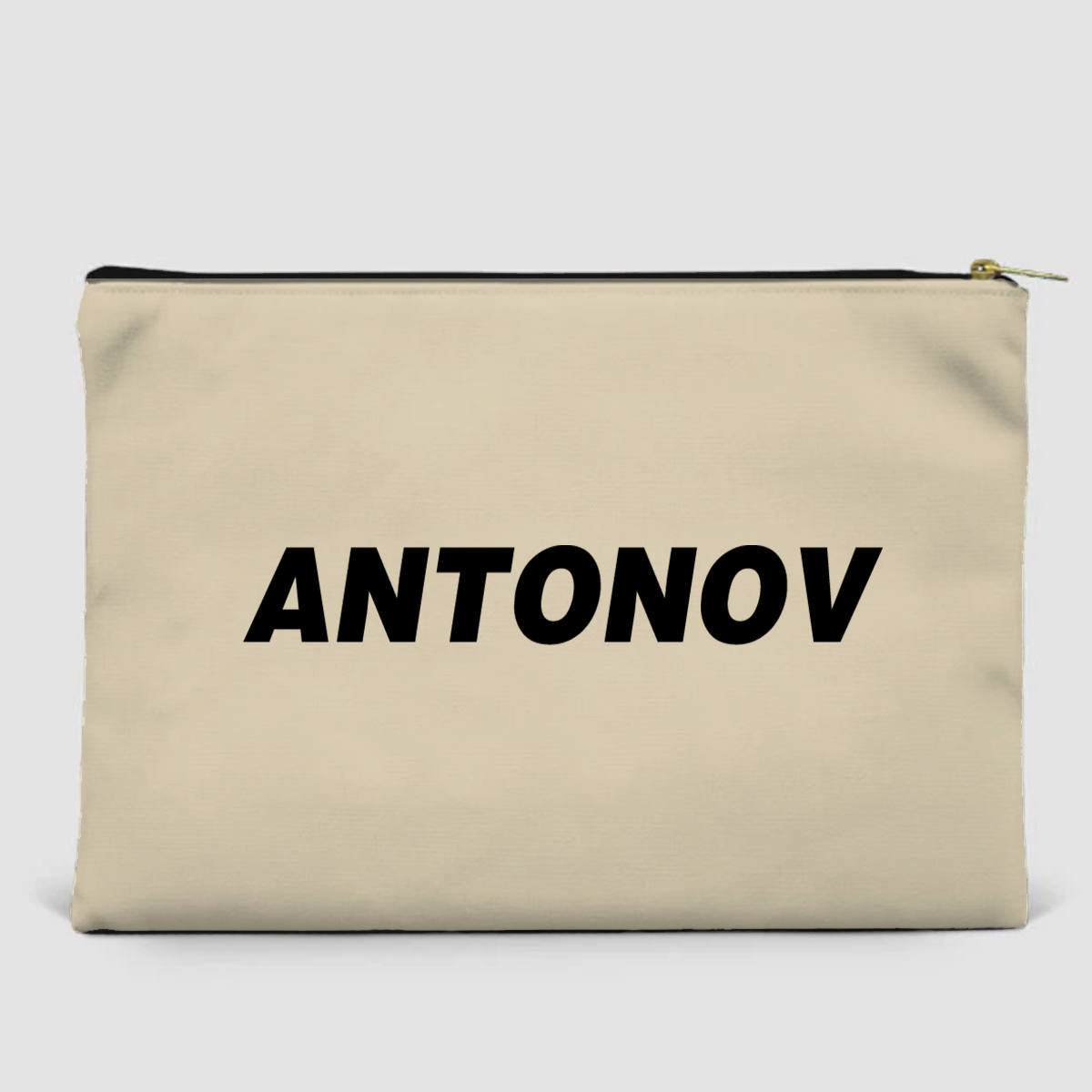 Antonov & Text Designed Zipper Pouch