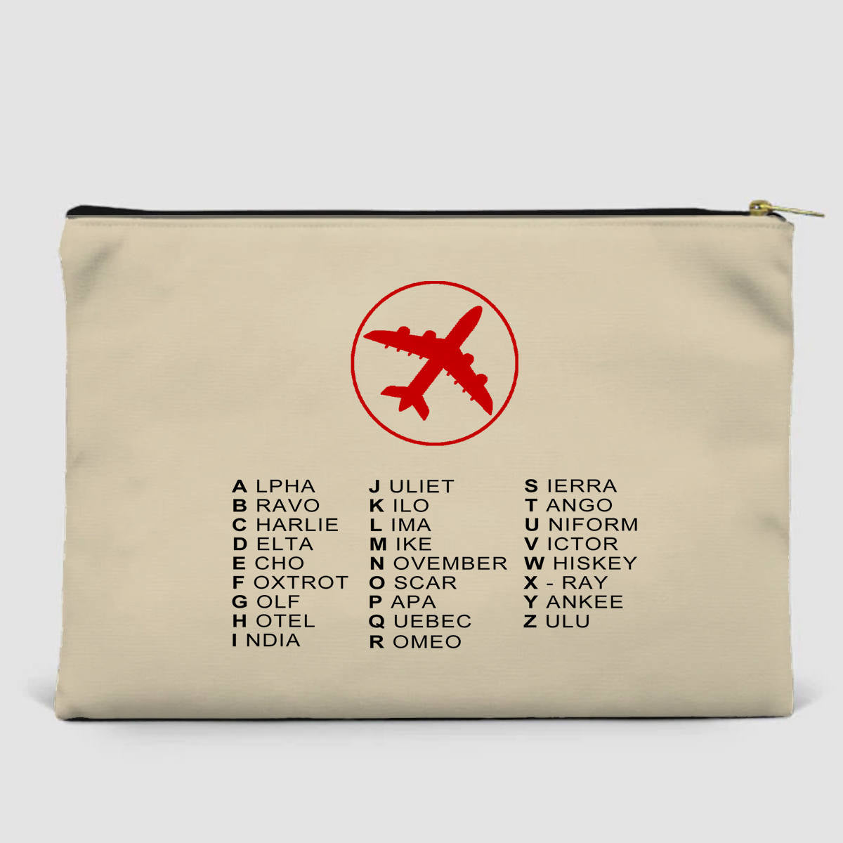 Aviation Alphabet 2 Designed Zipper Pouch